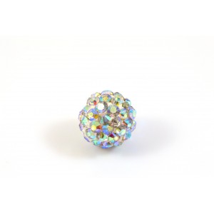  PAVE BEAD,10MM CRYSTAL CLEAR AB